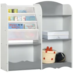 Estantería para Niños Organizador de Juguetes Estantería Infantil con Estantes Abiertos para Dormitorio 85x26x84... - Ogal.Es