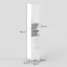 Mueble Auxiliar Baño Moderno Armario de Baño con 1 Cajón 3 Estantes Ajustables y 2 Armarios 30x30x180cm Blanco B... - Ogal.Es