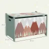 Cajas de Juguetes para Niños de 3 a 8 Años Cajas de Almacenamiento con 2 Asas y Estampado de Osos 60x37x39 cm Verde - Ogal.Es