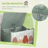Cajas de Juguetes para Niños de 3 a 8 Años Cajas de Almacenamiento con 2 Asas y Estampado de Osos 60x37x39 cm Verde - Ogal.Es
