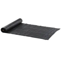 Malla Geotextil 2x50 m Malla de Jardín contra Malas Hierbas 130 g/m² Rollo de Malla Antimaleza Negro - Ogal.Es