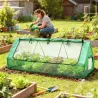 Invernadero de Terraza Mini Invernadero 240x90x90 cm con Ventanas de Malla para Cultivar Verduras y Flores Verde - Ogal.Es