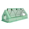 Invernadero de Terraza Mini Invernadero 240x90x90 cm con Ventanas de Malla para Cultivar Verduras y Flores Verde - Ogal.Es