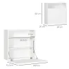 Escritorio Plegable de Pared Moderno Mesa Flotante Multifuncional con Estantes de Almacenamiento 64x20x60 cm Blanco - Ogal.Es