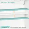 Escritorio Plegable de Pared Moderno Mesa Flotante Multifuncional con Estantes de Almacenamiento 64x20x60 cm Blanco - Ogal.Es