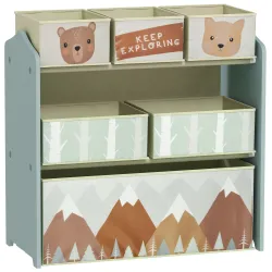 Organizador de Juguetes para Niños Estantería para Juguetes con 6 Cajas de Tela no Tejida Extraíbles 63x30x66 cm... - Ogal.Es
