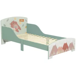 Cama para Niños 143x77x60 cm Cama Infantil de 3-6 Años con Barreras de Protección y Estampados Carga Máx. 40 kg ... - Ogal.Es