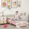 Cama para Niños 143x77x60 cm Cama Infantil de 3-6 Años con Barreras de Protección y Estampados Carga Máx. 40 kg ... - Ogal.Es