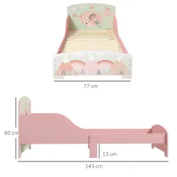 Cama para Niños 143x77x60 cm Cama Infantil de 3-6 Años con Barreras de Protección y Estampados Carga Máx. 40 kg ... - Ogal.Es