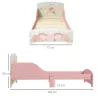 Cama para Niños 143x77x60 cm Cama Infantil de 3-6 Años con Barreras de Protección y Estampados Carga Máx. 40 kg ... - Ogal.Es