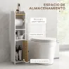 Portarrollos&nbsp;de&nbsp;Baño Moderno Armario de Baño con Estantes 1 Puerta y Portarrollos de Papel 18x20x90 cm Blanco y ... - Ogal.Es
