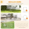 Parque de Juegos para Perros 8 Paneles 61x61 cm Jaula Metálica para Mascotas con Puerta y Doble Cerradura Negro - Ogal.Es
