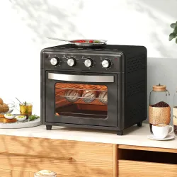 Horno Eléctrico de Sobremesa de 30L 1600W Freidora de Aire con 7 Modos de Calor y Temporizador 43x39x39 cm Negro - Ogal.Es