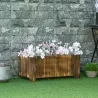 Jardinera Rectangular Arriate de Jardín con 4 Patas para Cultivos Verduras Flores en Jardín Balcón 70x35x30 cm N... - Ogal.Es