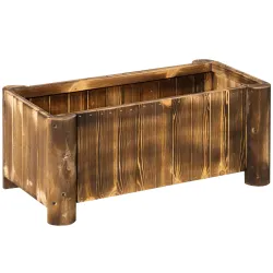 Jardinera Rectangular Arriate de Jardín con 4 Patas para Cultivos Verduras Flores en Jardín Balcón 70x35x30 cm N... - Ogal.Es