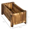 Jardinera Rectangular Arriate de Jardín con 4 Patas para Cultivos Verduras Flores en Jardín Balcón 70x35x30 cm N... - Ogal.Es
