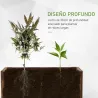 Jardinera Rectangular Arriate de Jardín con 4 Patas para Cultivos Verduras Flores en Jardín Balcón 70x35x30 cm N... - Ogal.Es