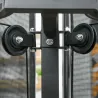 Multiestación de Musculación con Placas de Peso de 45 kg Carga Max. 110 kg para Entrenamiento 225x175x200 cm Negro - Ogal.Es