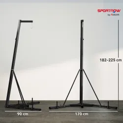 Soporte para Saco de Boxeo Plegable con Altura Ajustable para Entrenamiento en Casa Carga 60 kg 170x90x182-225 c... - Ogal.Es