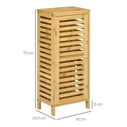 Armario de Baño de Bambú con Estantes Ajustables Mueble de Almacenaje para Salón Cocina Antivuelco 30x19,9x70 cm... - Ogal.Es