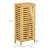 Armario de Baño de Bambú con Estantes Ajustables Mueble de Almacenaje para Salón Cocina Antivuelco 30x19,9x70 cm... - Ogal.Es