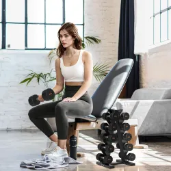Soporte de Almacenamiento para Mancuernas de Acero para Entrenamiento en Gimnasio Hogar Carga 100 kg 35x33x66 cm... - Ogal.Es