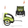 Remolque de Bicicleta para Niños +18 Meses con Cinturón de Seguridad Sistema de Amortiguador 140x88x90 cm Verde - Ogal.Es
