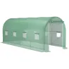Invernadero de Túnel 500x200x205 cm Invernadero de Jardín con Puerta Enrollable y 8 Ventanas Cubierta PE 140 g/m... - Ogal.Es