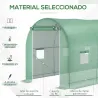 Invernadero de Túnel 500x200x205 cm Invernadero de Jardín con Puerta Enrollable y 8 Ventanas Cubierta PE 140 g/m... - Ogal.Es