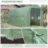 Invernadero de Túnel 500x200x205 cm Invernadero de Jardín con Puerta Enrollable y 8 Ventanas Cubierta PE 140 g/m... - Ogal.Es
