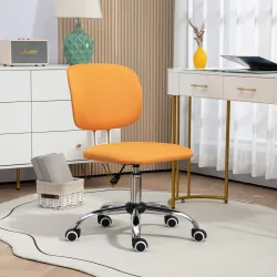 Silla de Escritorio Giratoria Tapizado de Tela con Altura Ajustable Estilo Moderno Carga 120 kg 48x53x80-90 cm N... - Ogal.Es