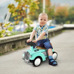 Coche Correpasillos para Bebés de 12 a 36 Meses con Bocina Compartimento de Almacenaje y Volante 58x27x35 cm Ver... - Ogal.Es