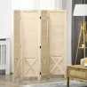 Biombo de 4 Paneles con Pantalla de Privacidad Divisor de Habitación Plegable 152x1,7x144,5 cm Estilo Rústico Na... - Ogal.Es