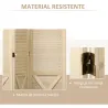 Biombo de 4 Paneles con Pantalla de Privacidad Divisor de Habitación Plegable 152x1,7x144,5 cm Estilo Rústico Na... - Ogal.Es