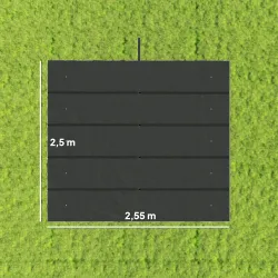 Cubierta para Techo Retráctil de 2,5x2,55m para Pérgola 3x3 Tela de Repuesto con 10 Orificios de Drenaje Gris Os... - Ogal.Es