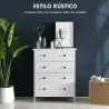 Cómoda con 5 Cajones Sifonier de Dormitorio para Salón Oficina Estudio Estilo Moderno 74x40x91 cm - Ogal.Es
