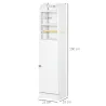 Portarrollos de Papel Higiénico con Armario para Baño con Estante Interior Ajustable 23x18x100 cm Blanco - Ogal.Es