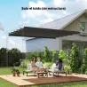 Cubierta para Techo Retráctil de 3,5x2,6 m para Pérgola 4x3 Tela de Repuesto con 10 Orificios de Drenaje Gris Os... - Ogal.Es