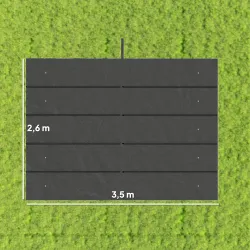 Cubierta para Techo Retráctil de 3,5x2,6 m para Pérgola 4x3 Tela de Repuesto con 10 Orificios de Drenaje Gris Os... - Ogal.Es