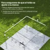 Cubierta para Techo Retráctil de 3,5x2,6 m para Pérgola 4x3 Tela de Repuesto con 10 Orificios de Drenaje Gris Os... - Ogal.Es