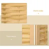 Biombo de 3 Paneles Plegable 120x1,8x170 cm Separador de Ambientes de Bambú Estilo Rústico Natural - Ogal.Es