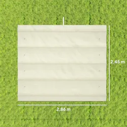 Techo de Repuesto Retráctil 3x2,5 m para Marco de 2,85x2 m Toldo de Tela Solo para Cenador Jardín con 8 Orificio... - Ogal.Es