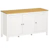 Aparador de Salón Armario de Almacenamiento con 3 Puertas con Estantes Ajustables Estilo Moderno 120x40x70 cm Bl... - Ogal.Es