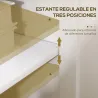 Aparador de Salón Armario de Almacenamiento con 3 Puertas con Estantes Ajustables Estilo Moderno 120x40x70 cm Bl... - Ogal.Es