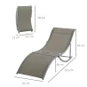 Conjunto de 2 Tumbonas de Jardín Tumbonas Plegables con Marco de Aluminio Texteline para Piscina Patio 165x61x63... - Ogal.Es