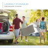 Conjunto de 2 Tumbonas de Jardín Tumbonas Plegables con Marco de Aluminio Texteline para Piscina Patio 165x61x63... - Ogal.Es