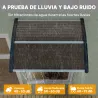 Marquesina Exterior para Puerta y Ventana 75x100 cm contra Sol y Lluvia con Soporte de Aleación de Aluminio Marrón - Ogal.Es