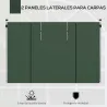 2 Paredes Laterales para Carpa 295x195 cm con Ventana Enrollable y Puerta con Cremallera para Carpa 3x3 m o 3x6 ... - Ogal.Es