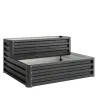 Jardinera Exterior de Acero con Diseño de Escalera para Cultivos Plantas Flores 120x101x58 cm Gris Oscuro - Ogal.Es