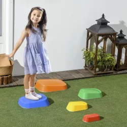 Juego de Equilibrio Infantil Set de 5 Piezas para Entrenamiento de Equilibrio y Coordinación 36x27,5x31 cm Multi... - Ogal.Es